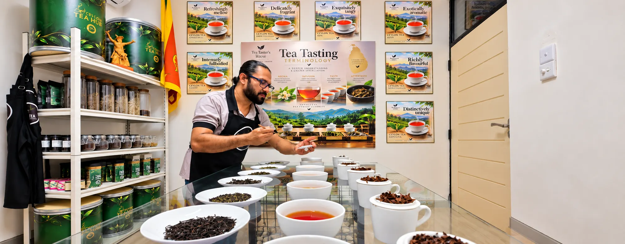 Lush tea country in Sri Lanka